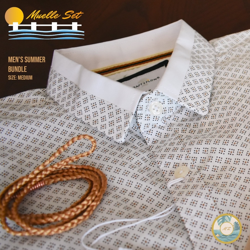 ☀️ Muelle Outfit Set | Men's Size: Medium, Bundle | with a Free Handmade Laniard